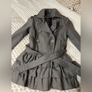 Express gray Peacoat